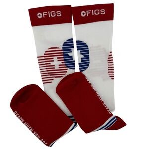 FIGS Compression Socks Unisex size Large Red White Blue Medical Nurse USA Travel